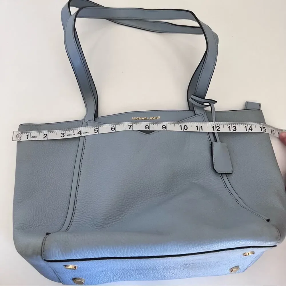 Michael Kors Whitney Pebbled Leather Tote Pale Blue‎